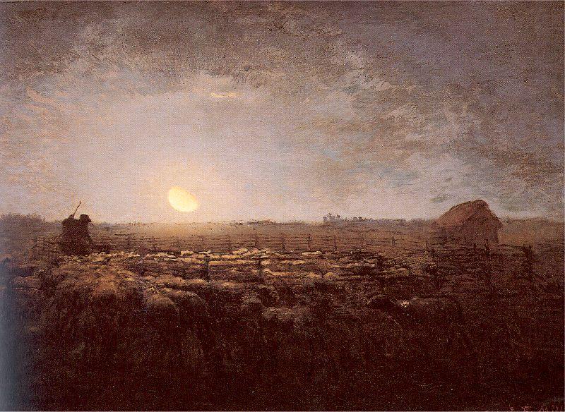 The Sheep Meadow Moonlight, Jean-Franc Millet
